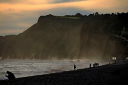 Budleigh cliff mist Wallpaper