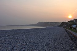 Budleigh sunset scene Wallpaper