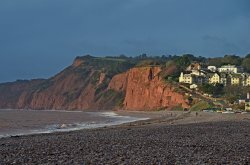 Budleigh's red cliffs Wallpaper