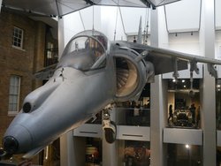 Harrier jet fighter in the Imperial War Museum, London