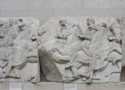Figure (Relief Bas) from the Parthenon Marbles in the British Museum (3) Wallpaper