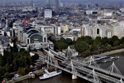 Hungerford and Jubilee Bridges London Wallpaper