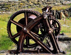 Winding Gear Amlwch Harbour Wallpaper