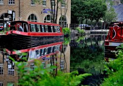 Canal Boats, Hebden Bridge Wallpaper