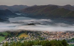 Looking down on Keswick from the top of Latrigg Fell Wallpaper