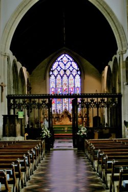 Interior of St Peter and St Paul's Church Lavenham