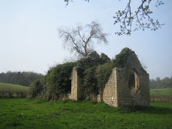 The ruined old St. James' Church, Bix Bottom