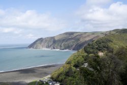 Lynton. Clifftop View Wallpaper
