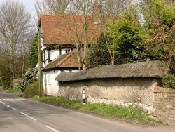 The only remaining cob wall in West Hagbourne