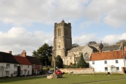 St. Michael's Church and The Green, Aldbourne Wallpaper
