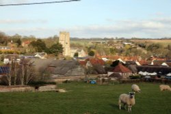 A view of the village of Aldbourne Wallpaper