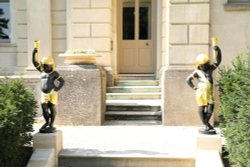 Statues at the door of the East Wing of Cliveden House