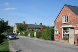 The village shop and main street at Buscot Wallpaper