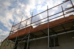 Budleigh thatch scaffold