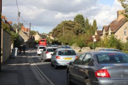 The busy main road through Bladon Wallpaper