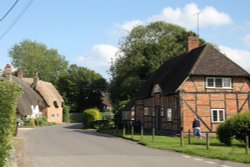 Lovely period cottages in East Garston Wallpaper
