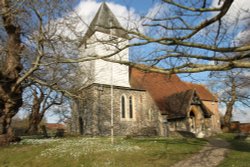 Snowdrop time at the Church of St. Denys, Stanford Dingley Wallpaper