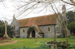 All Saints Church, West Ilsley, in the Springtime Wallpaper