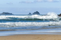 Sun and Sea at Treyarnon Bay, Cornwall