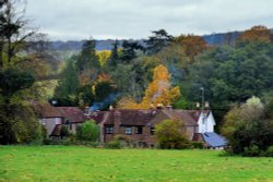 Albury Village Nestling in the Tillingbourne Valley in Surrey Wallpaper