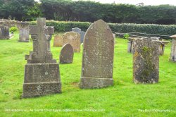 Old Headstones, All Saints Church, Littleton Drew, Wiltshire 2020 Wallpaper