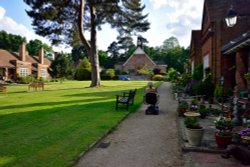 View Up West Avenue to the Village Hall Wallpaper