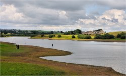 Fishing at Scout Dyke Reservoir. Wallpaper