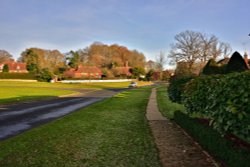 Evening View of The Green in Chiddingfold Wallpaper