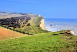 The 'New' Lighthouse at Beachy Head on the Sussex Coast Wallpaper