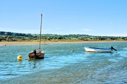 Boats on the River Axe at Axemouth Wallpaper
