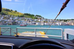Crossing the River to Dartmouth on the Lower Dart Ferry Wallpaper