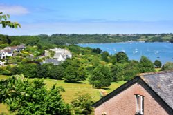 Dittisham Village on the River Dart Wallpaper