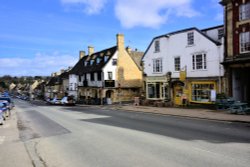 View Down the Hill at Burford in the Cotswolds Wallpaper