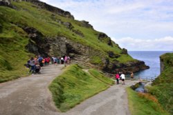 Follow the Trevillet River to the Castle Cove Viewpoint, at the Top of the Waterfall Wallpaper
