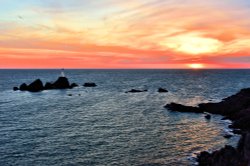 Corbière Lighthouse at Sunset Wallpaper