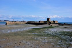 St Aubin's Fort, Accessible at Low Tide Wallpaper