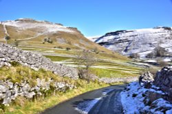Winter View of New Knott and Great Knot, from Gordale Lane Wallpaper