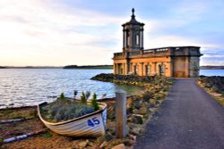 Normanton Church View with Boat Wallpaper