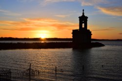 Normanton Church with Red Sunset Wallpaper