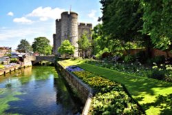 Westgate Towers and Gardens by the Great Stour Wallpaper