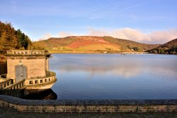 View North from Ladybower's Dam Wall, as Evening Approaches Wallpaper