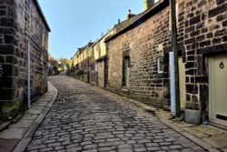 A Typical Pennine Village Lane in Heptonstall, West Yorkshire Wallpaper