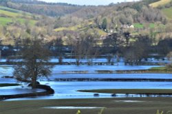 Flooding in the Clun Valley.