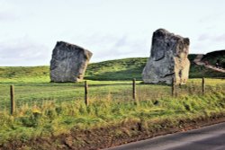 The 2 Portal Stones at the South Entrance to Avebury Henge