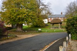 The Tolpuddle Martyr's Oak Tree and Memorial Shelter Wallpaper