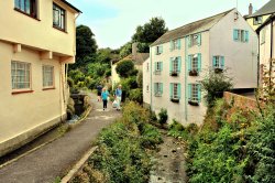 The River & The Mill Race at Lyme Regis Wallpaper