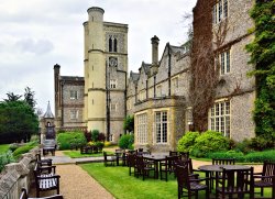 Horsley Towers Frontage View with Guest Seating Wallpaper