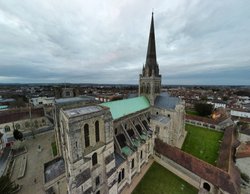 Aerial view of Chichester Cathedral Wallpaper