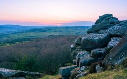 Brimham Rocks in the golden hour