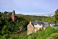 The Clifton Suspension Bridge as Seen from the White Lion Viewing Terrace Wallpaper